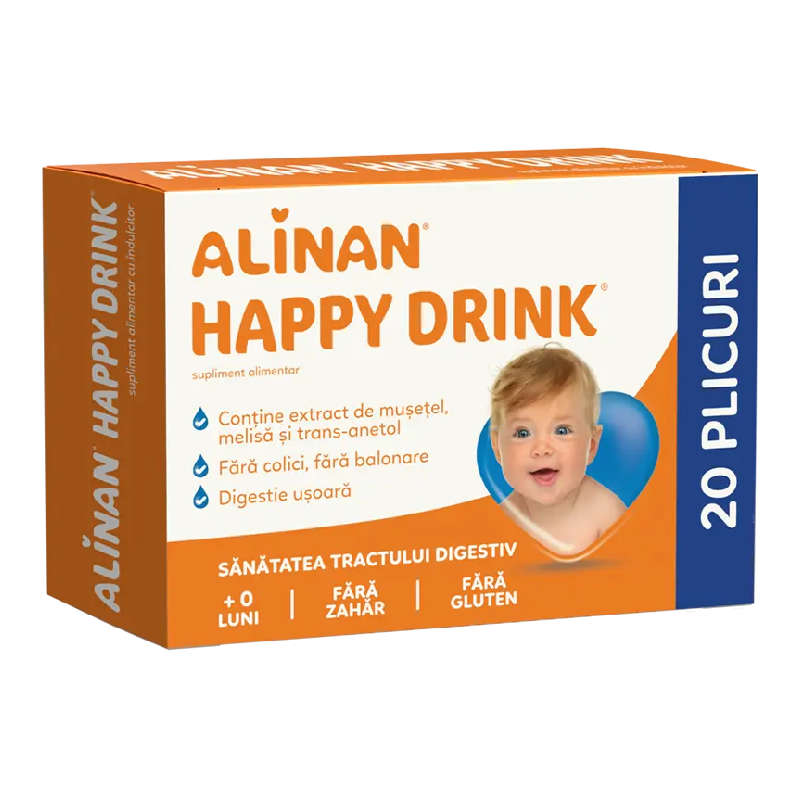 Happy Drink Alinan, 20 plicuri, Fiterman Pharma