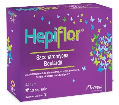 Hepiflor Saccharomyces Boulardii, 10 capsule, Terapia