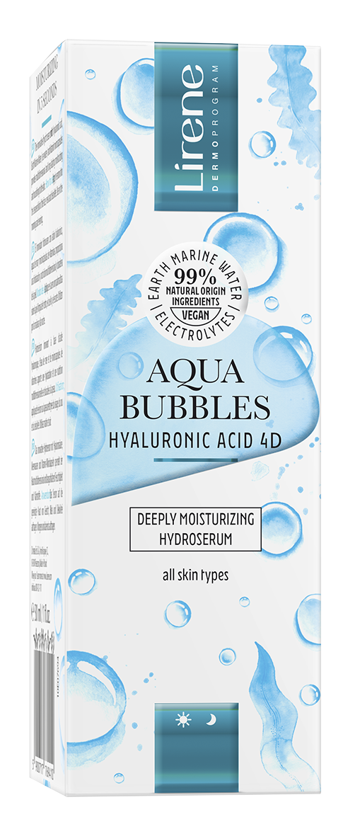 Hidro-ser cu acid hialuronic Aqua Bubbles, 30ml, Lirene
