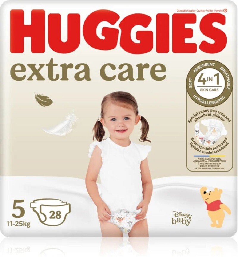 Huggies Extra Care nr.5, 11-25 kg | 28 bucati
