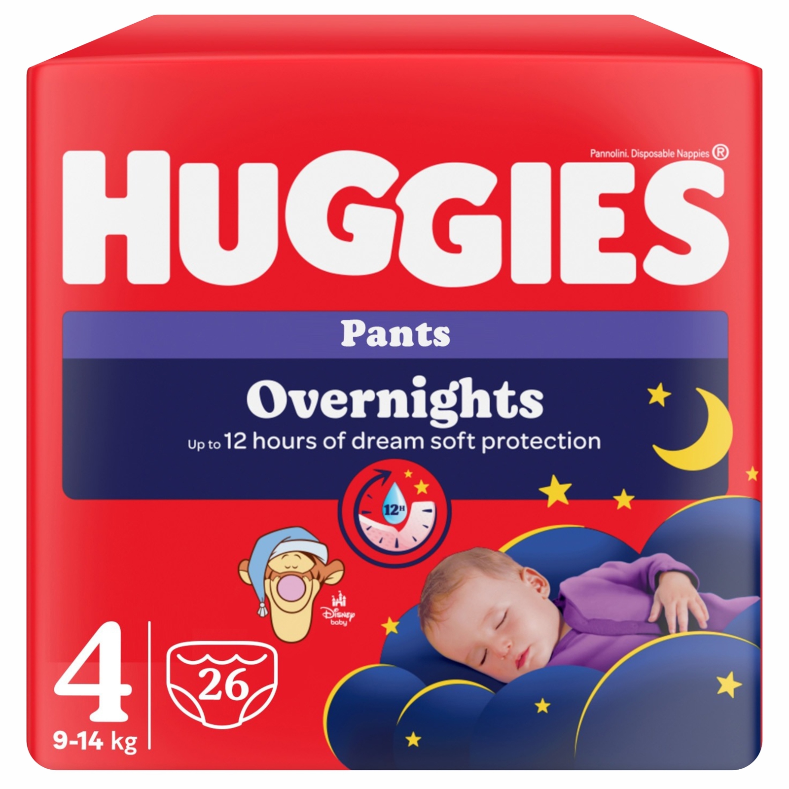 Huggies Pants Overnights, nr.4, 9-14 kg | 26 bucati