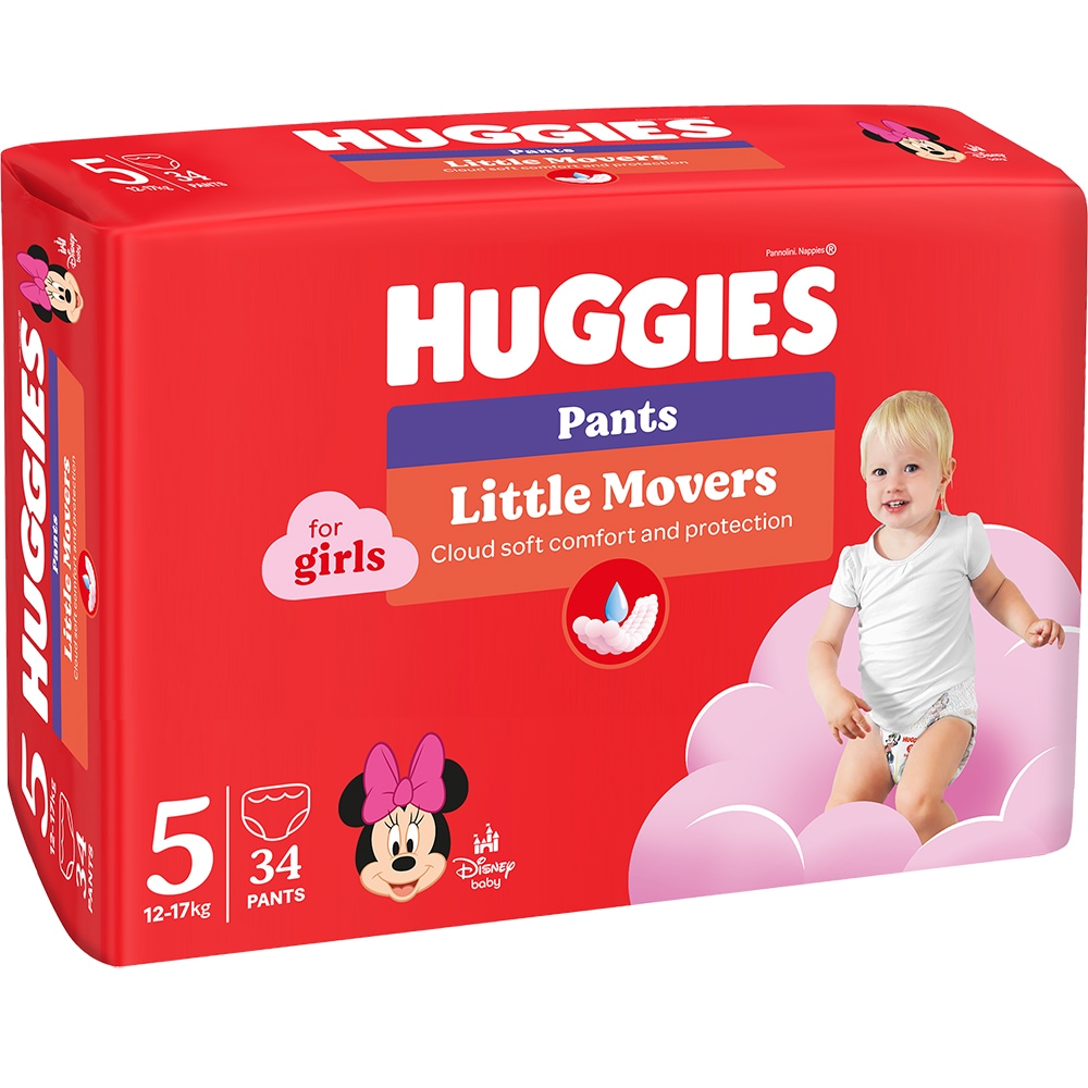 Huggies Pants scutece chilotel fetita nr.5, 12-17 kg | 34 bucati