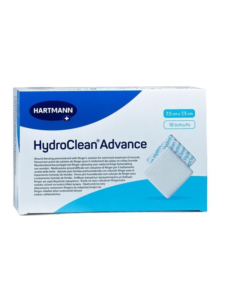 HydroClean Advance 7,5 x 7,5cm, 10 bucati, Hartmann