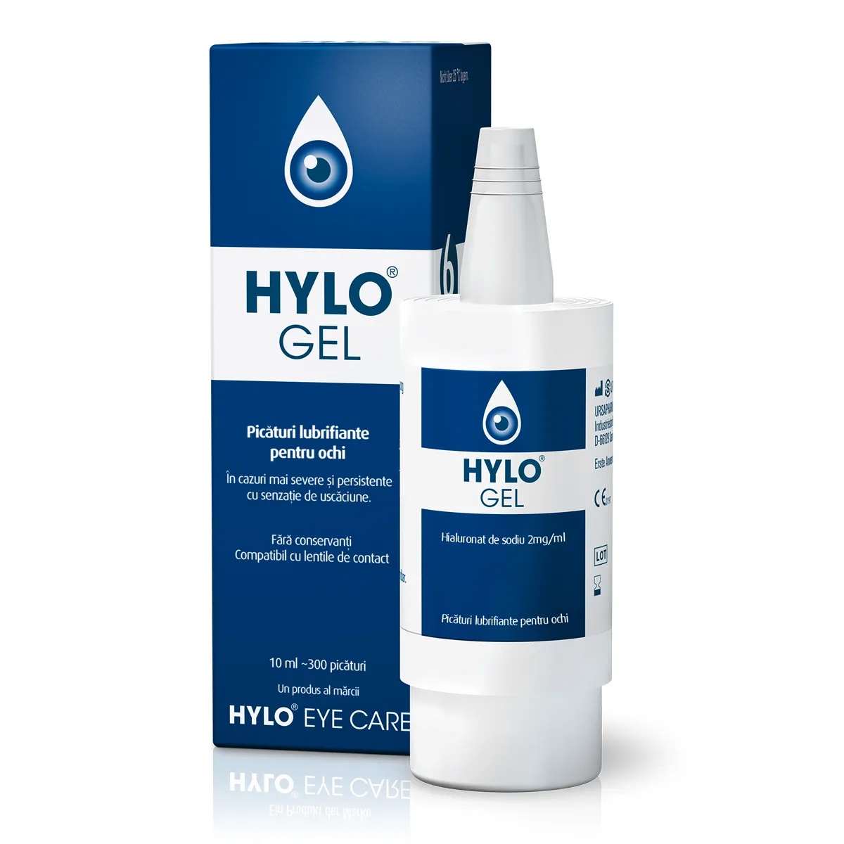 Hylo Gel picaturi lubrifiante pentru ochi, 10ml, Ursapharm