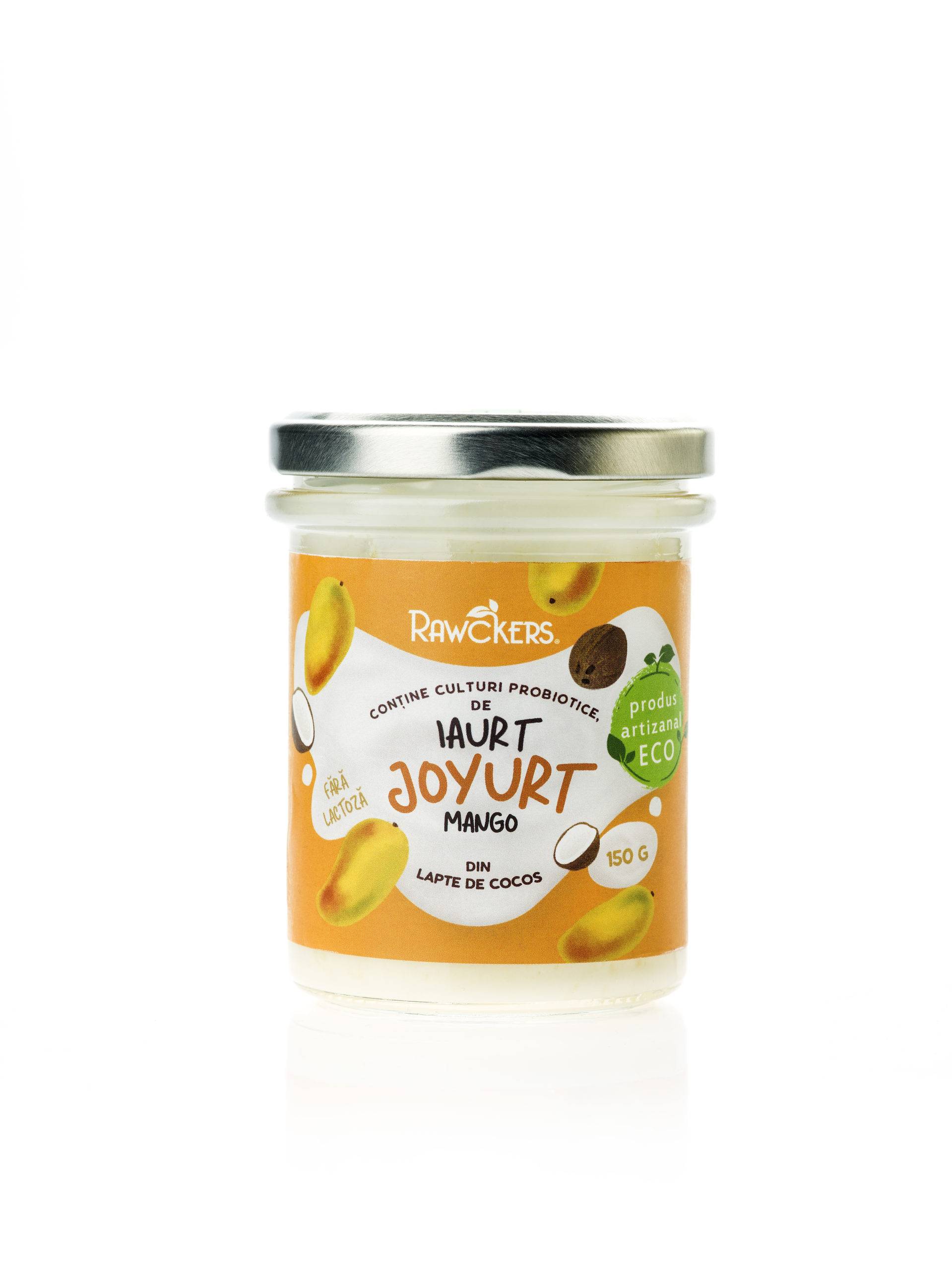 Iaurt din lapte de cocos cu mango - Joyurt, 150g, Rawckers