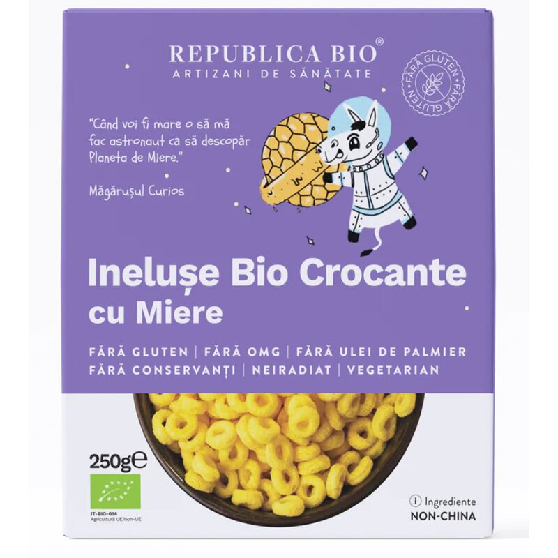 Ineluse Bio crocante cu miere FARA GLUTEN Republica BIO, bio, 250 g
