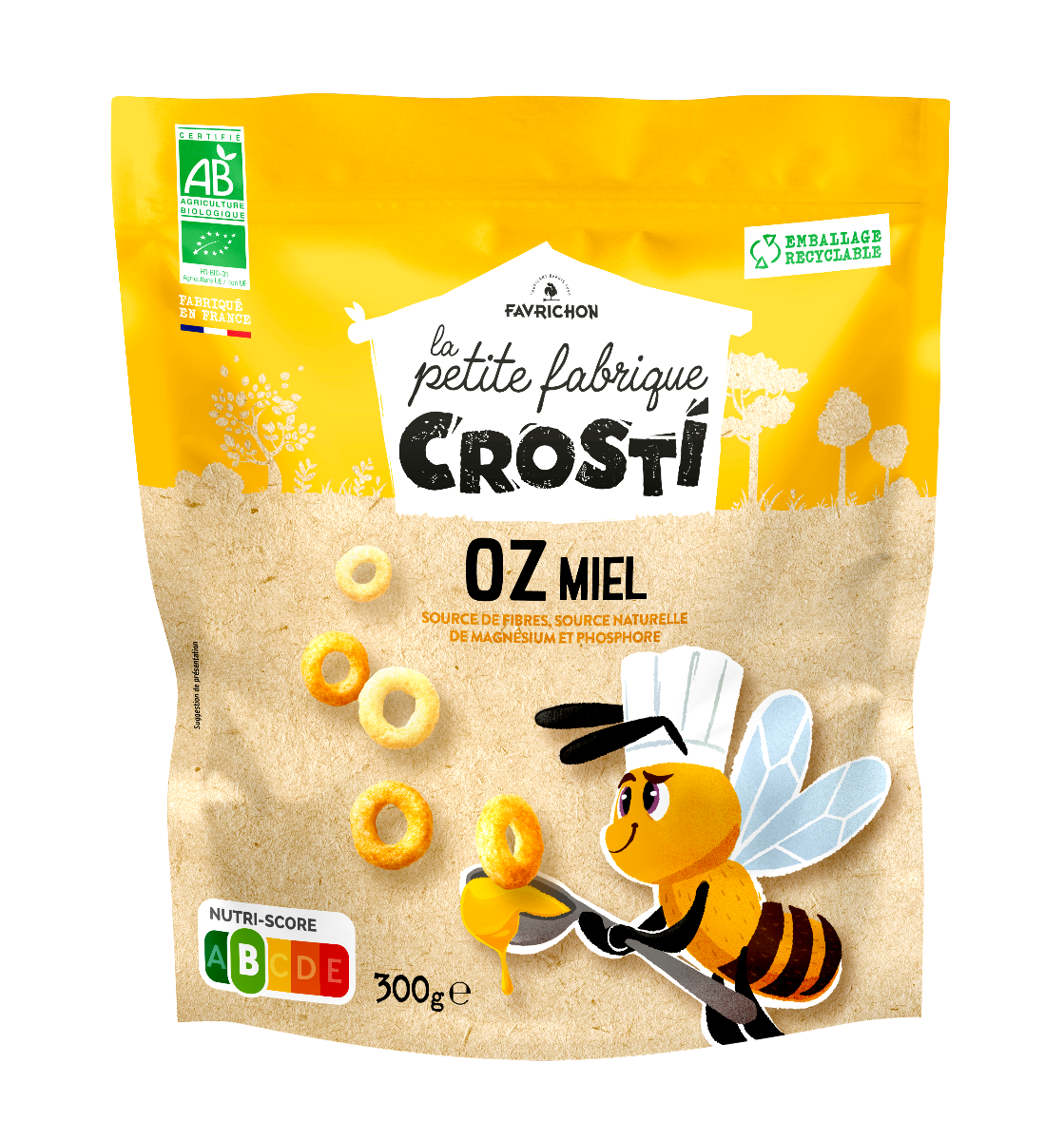 Ineluse expandate bio cu miere pentru copii, 300g, Crosti