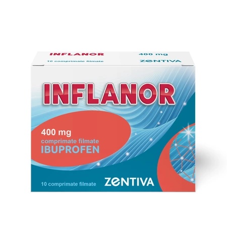 Inflanor 400mg, 10 comprimate filmate, Zentiva