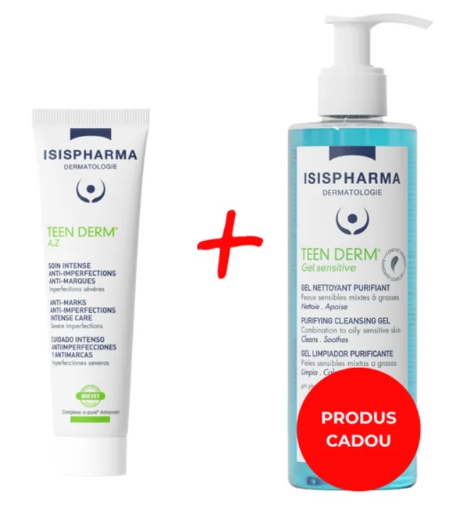 Isis Pachet Teen Derm Az 30ml + Teen Derm Gel Sensitive 250ml
