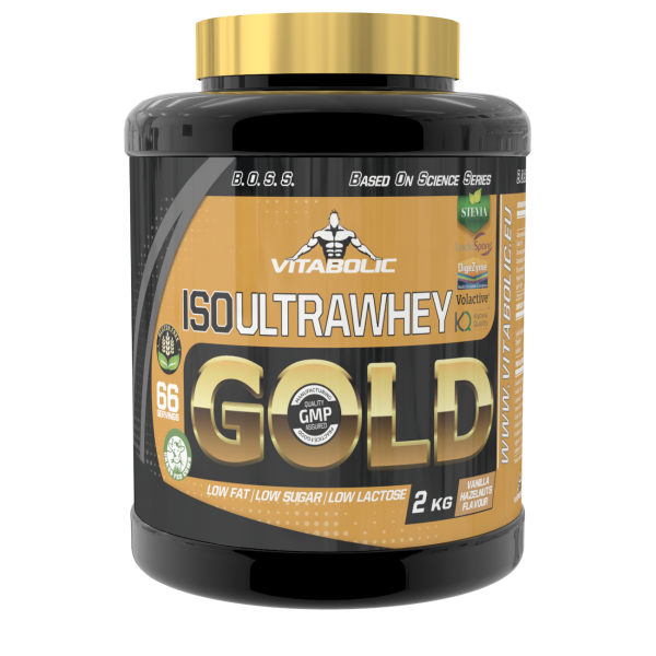 ISO UltraWhey Gold cu aroma Vanilla Hazelnut, 2kg, Vitabolic