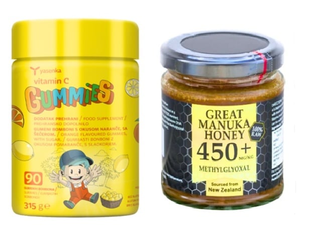 Jeleuri cu vitamina C pentru imunitate copii + Miere de Manuka MGO 450+, 250g