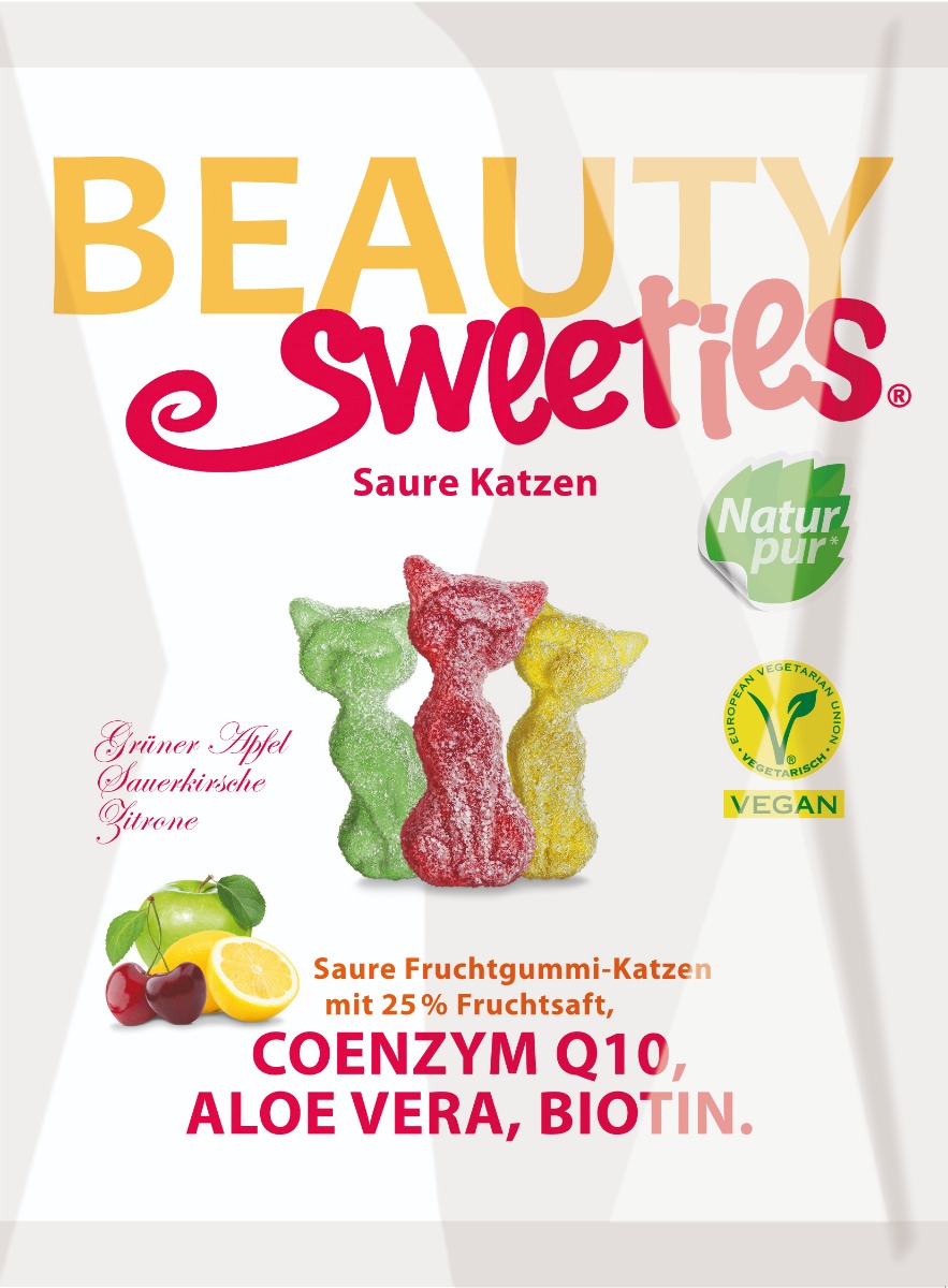 Jeleuri gumate acrisoare Pisicute, 125g, Beauty Sweeties