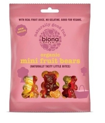Jeleuri mini ursuleți, jeleuri, 75g, Biona