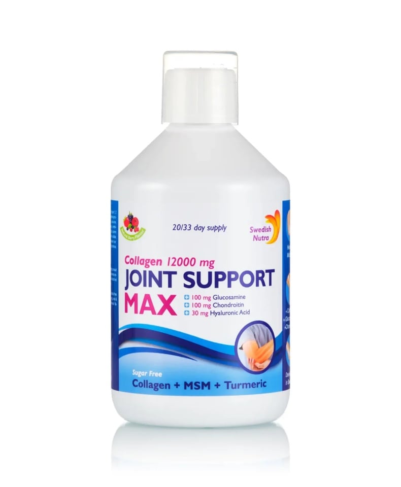 Joint Support Max – Colagen Lichid Hidrolizat de Tip 1, 2 si 3 cu 12.000 mg + Acid Hialuronic + Glucozamina + Condroitina + MSM + Turmeric + Seleniu + Vitamina C si D3 – 500ml - poza 2