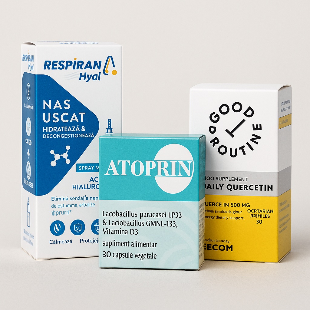 Kit Alergii – Respiran Hyal + Atoprin + Daily Quercetin