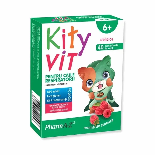 KityVit pentru caile respiratorii, 40 comprimate masticabile, PharmA-Z