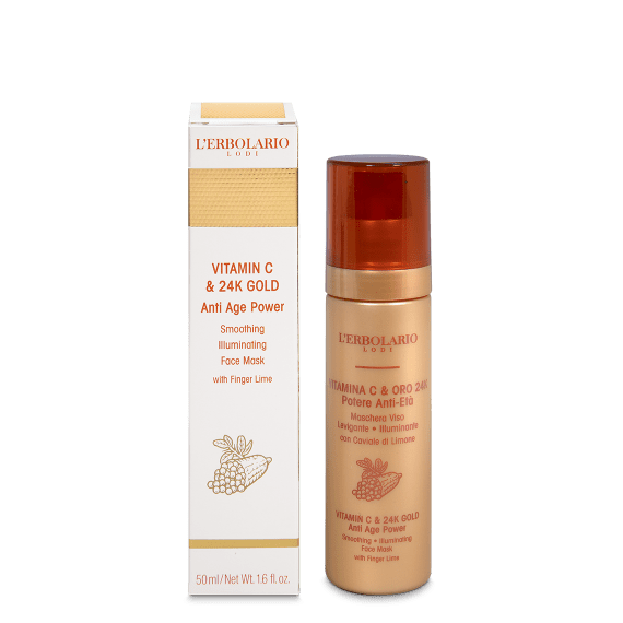 L'Erbolario Masca iluminatoare 24 K Aur si Vitamina C, 50ml