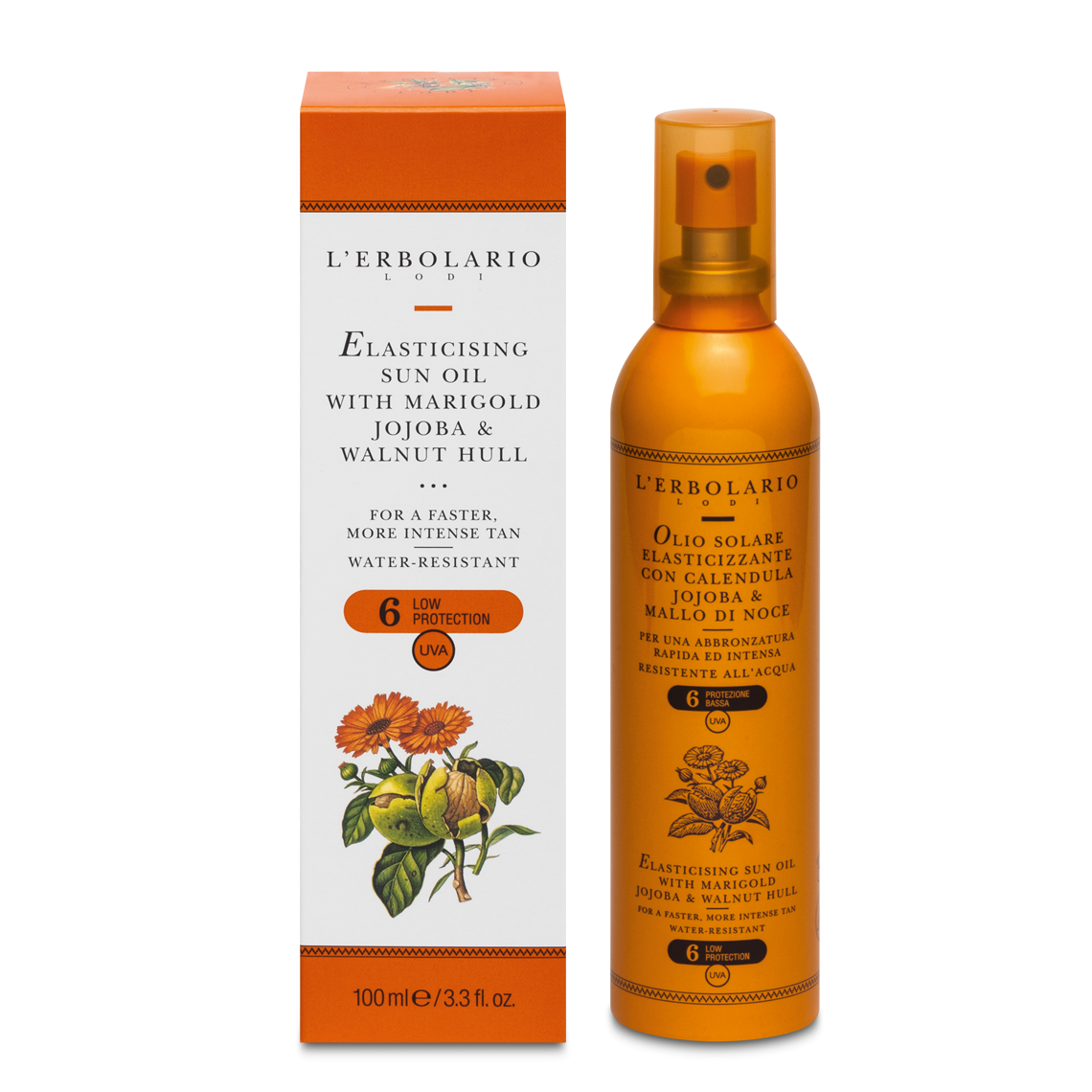 L'Erbolario Ulei de soare Elasticising Sun SPF6, 100ml