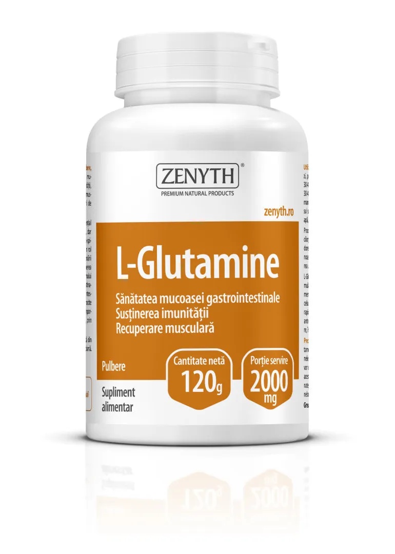 L-glutamina pulbere, 120g, Zenyth