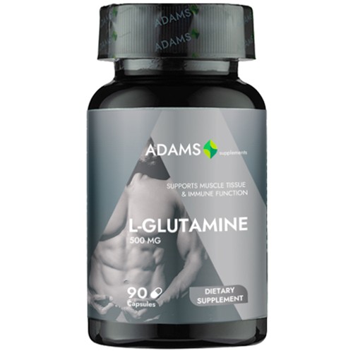 L-Glutamine 500mg, 90cps, Adams Supplements