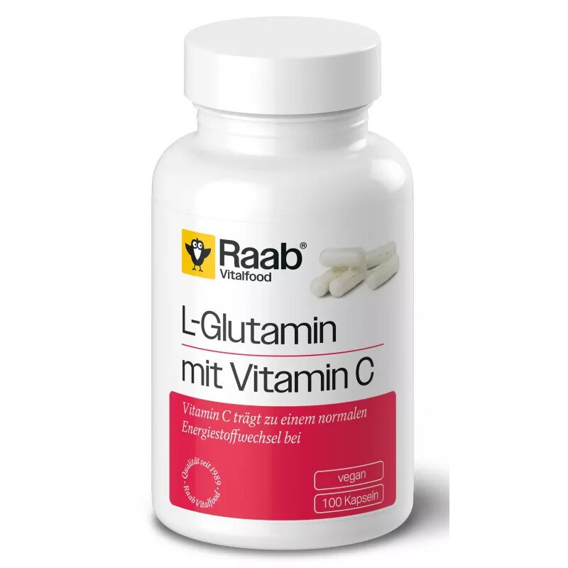 L-Glutamine cu vitamina C 480mg 100 capsule 48g Raab