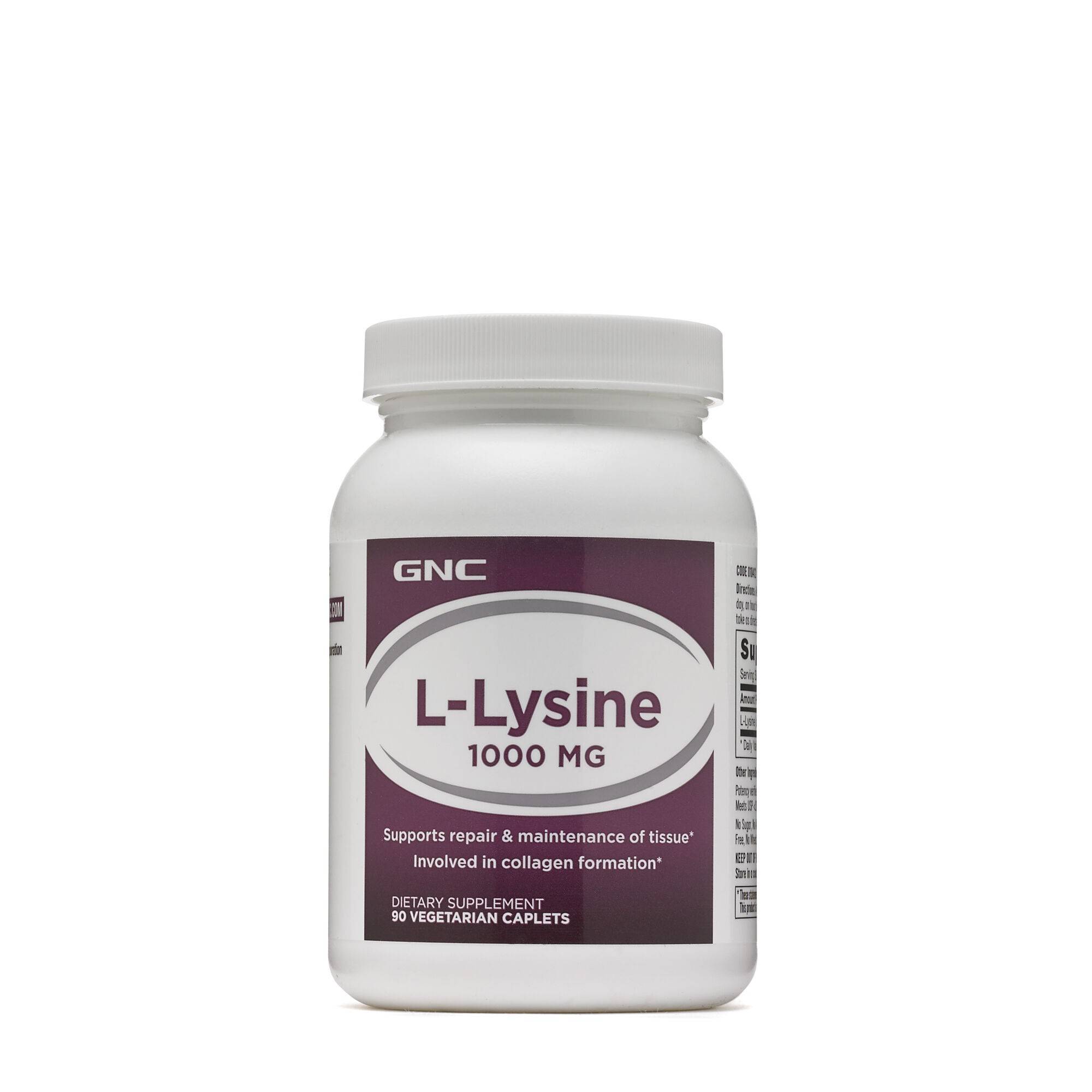 L-LYSIne, 1000mg, 90 Capsule - GNC - poza 2