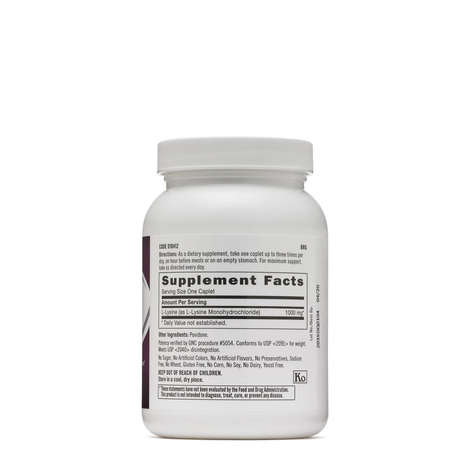 L-LYSIne, 1000mg, 90 Capsule - GNC - poza 3
