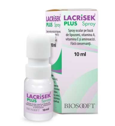 Lacrisek Plus spray ocular, 10 ml, BioSooft