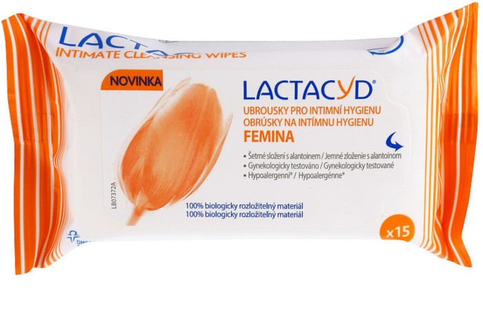 Lactacyd Femina servetele umede pentru igiena intima 15buc