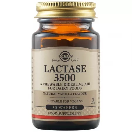 Lactaza 3500, 30 comprimate masticabile, Solgar