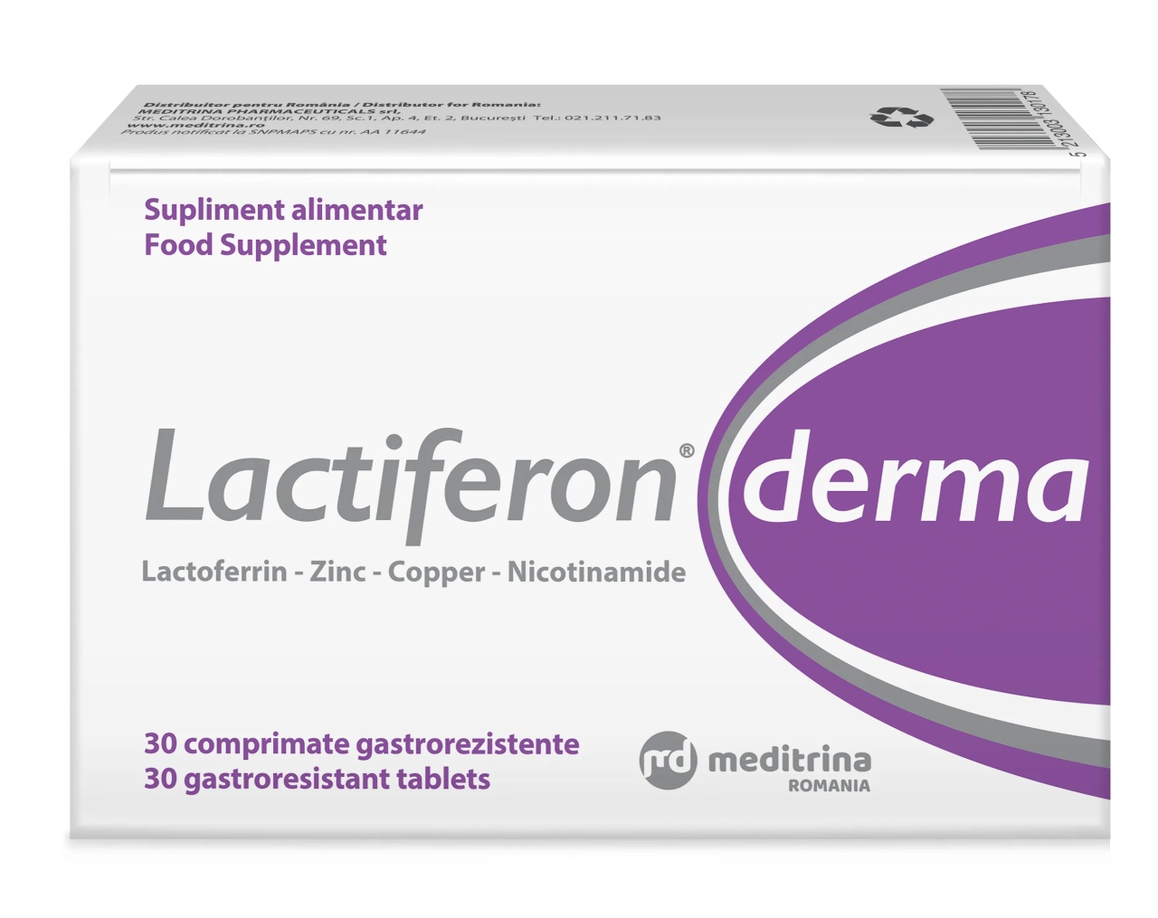 Lactiferon Derma, 30 comprimate, Meditrina