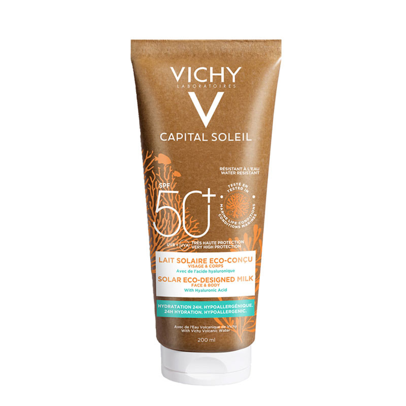 Lapte cu protectie solara SPF 50, Eco Tube, 200ml, Vichy