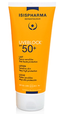 Lapte de corp cu protectie solara Uveblock SPF50+, 100ml, Isis Pharma