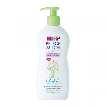 Lapte de ingrijire pentru pielea uscata a copiilor BabySanft, 300ml, Hipp