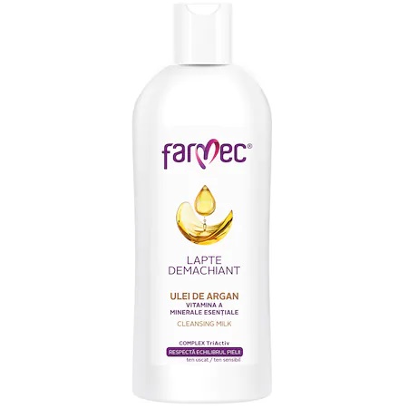 Lapte demachiant cu Ulei de Argan, 150ml, Farmec