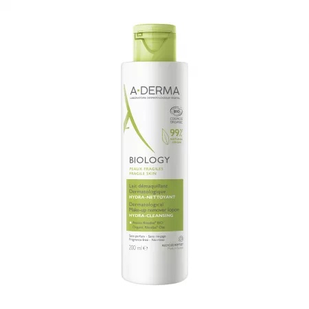 Lapte demachiant hidratant Biology, 200ml, A-Derma