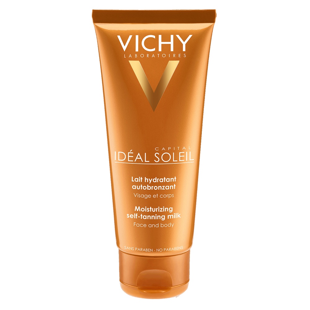 Lapte hidratant autobronzant pentru fata si corp Ideal Soleil, 100ml, Vichy