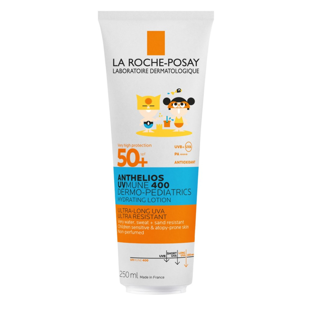 Lapte Hidratant cu protectie solara pentru copii, fata si corp SPF50+, Anthelios UVMUNE 400 Dermo-Pediatrics, 250ml, La Roche-Posay