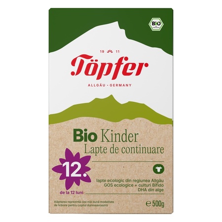 Lapte praf +12 luni Bio Kinder, 500 g, Topfer