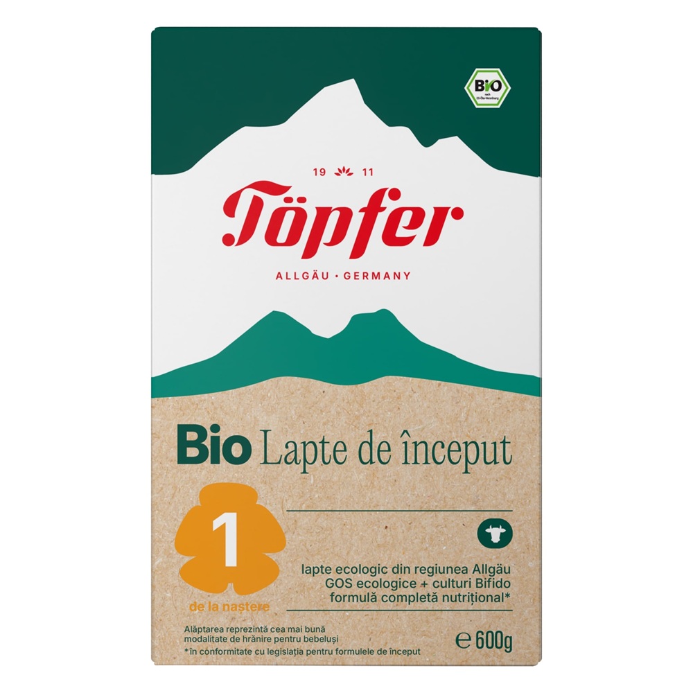 Lapte praf Bio 1 de la 0 luni, Topfer | 600 g