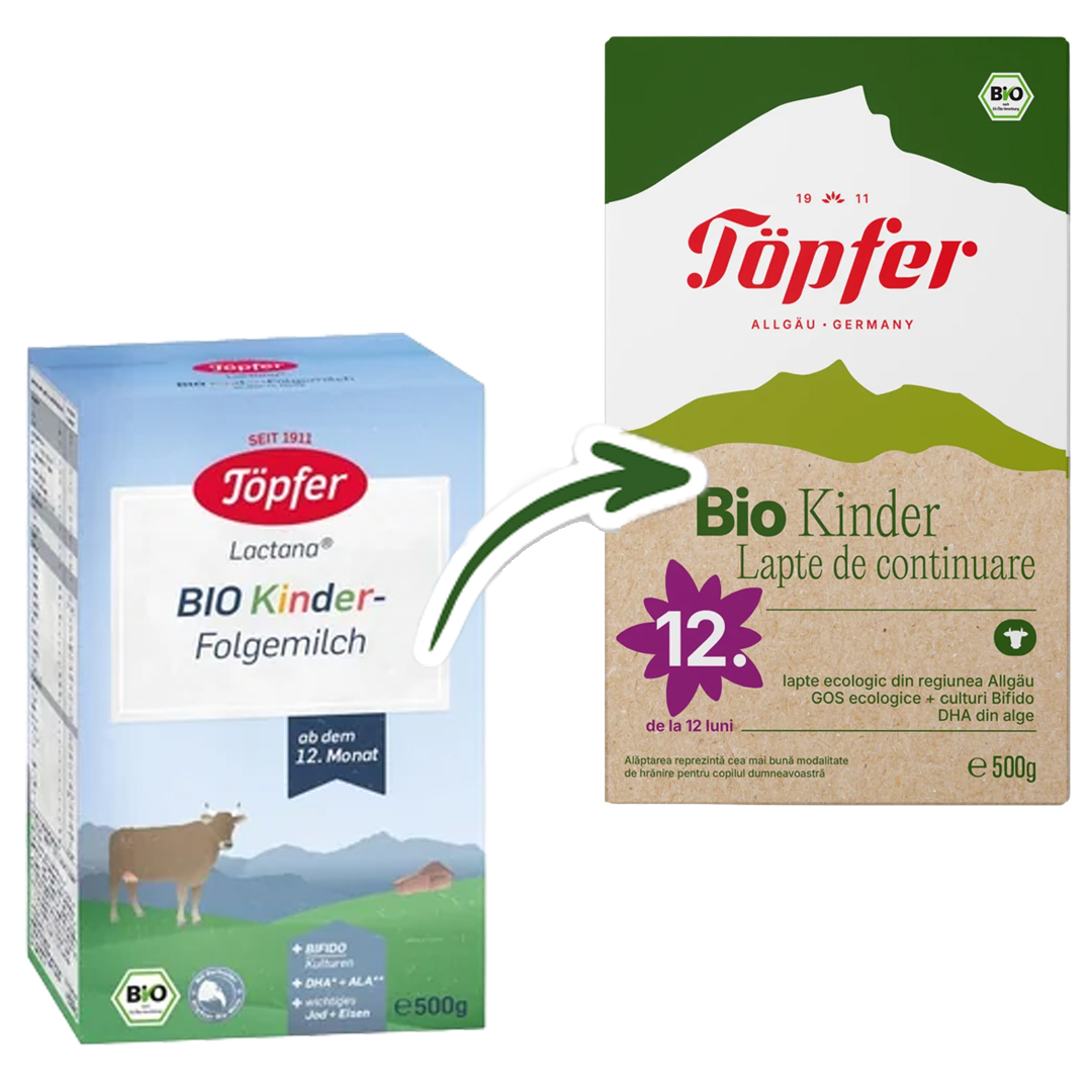 Lapte praf Bio Kinder Organic de la 12 luni, 500g, Topfer