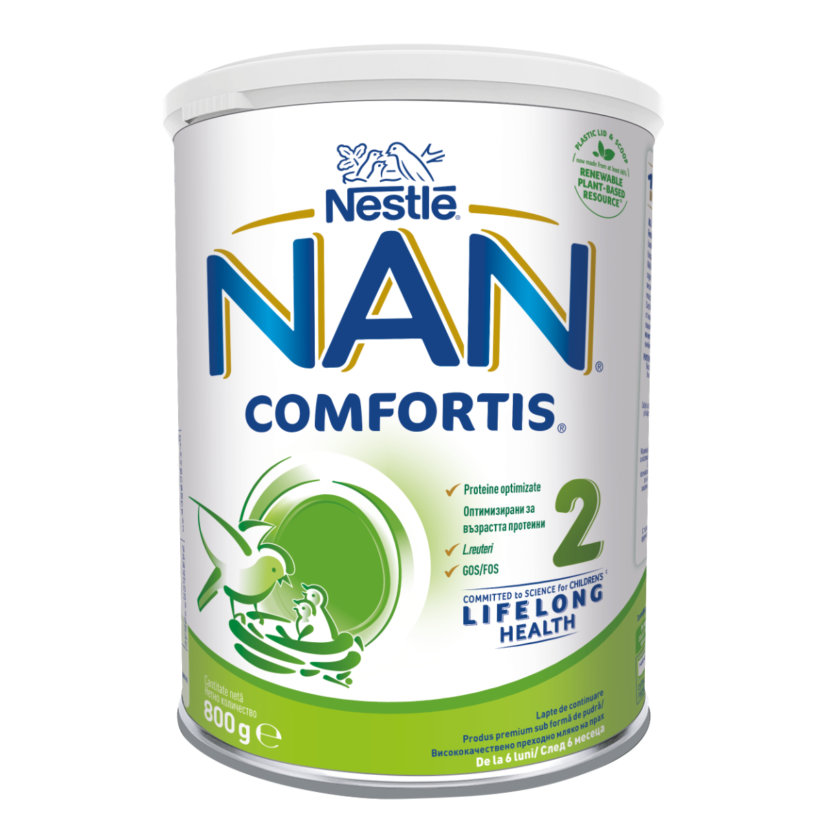 Lapte praf Nan 2 Comfortis, incepand de la 6 luni, 800g, Nestle