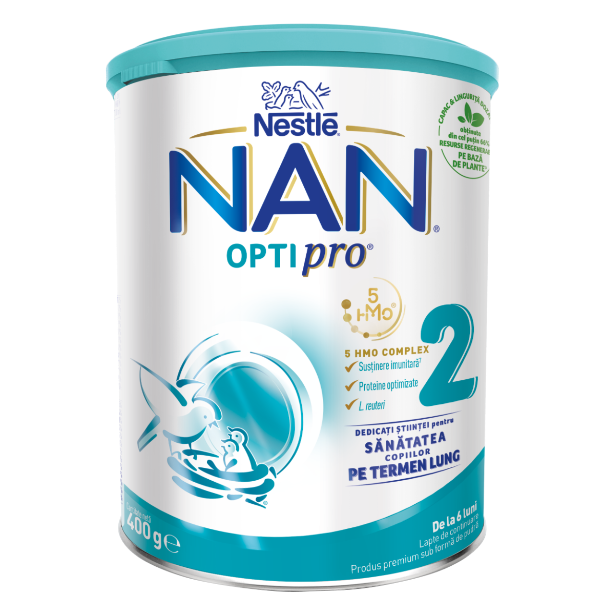 Lapte praf Nan 2 Optipro Premium +6 luni, 400g, Nestle