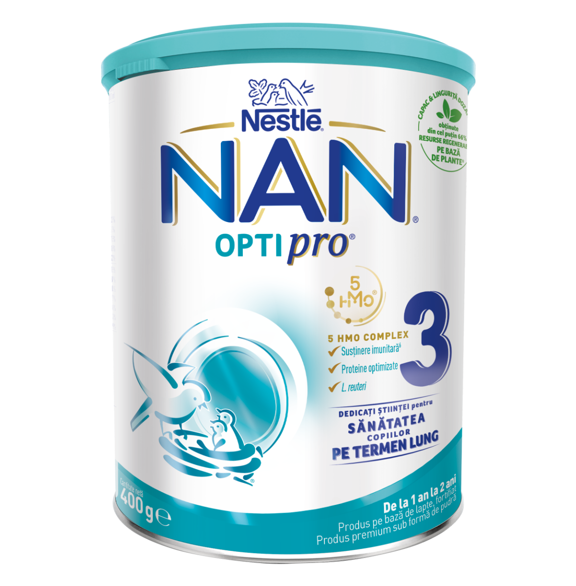 Lapte praf Nan 3 Optipro Premium +12 luni, 400g, Nestle