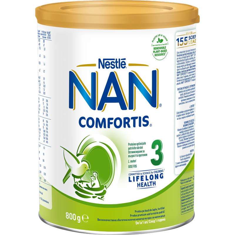 Lapte praf NAN Confortis 3 de la 1 an | 800 g