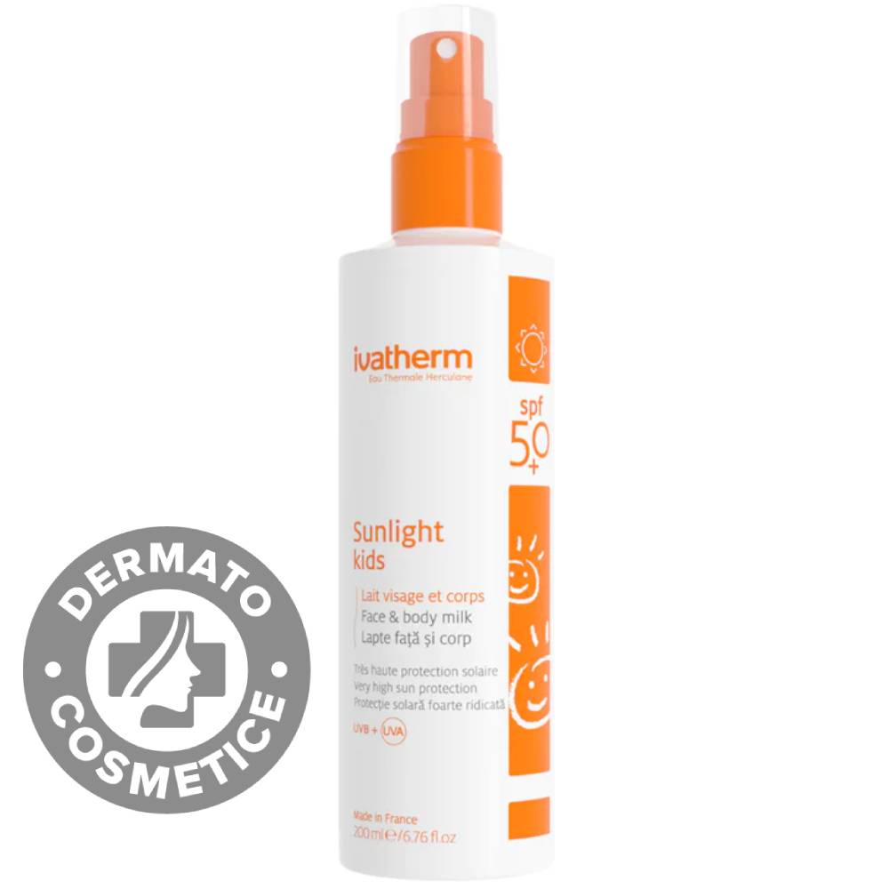 Lapte protectie solara pentru copii SPF50+ Sunlight, 200ml, Ivatherm