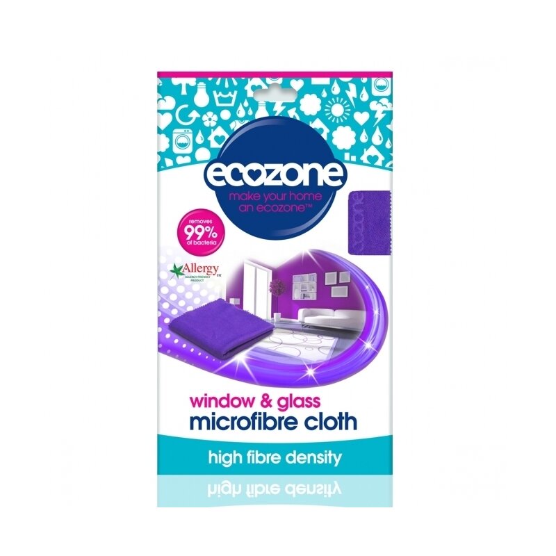 Laveta din microfibra pentru sticla si geamuri, Ecozone, 1 buc