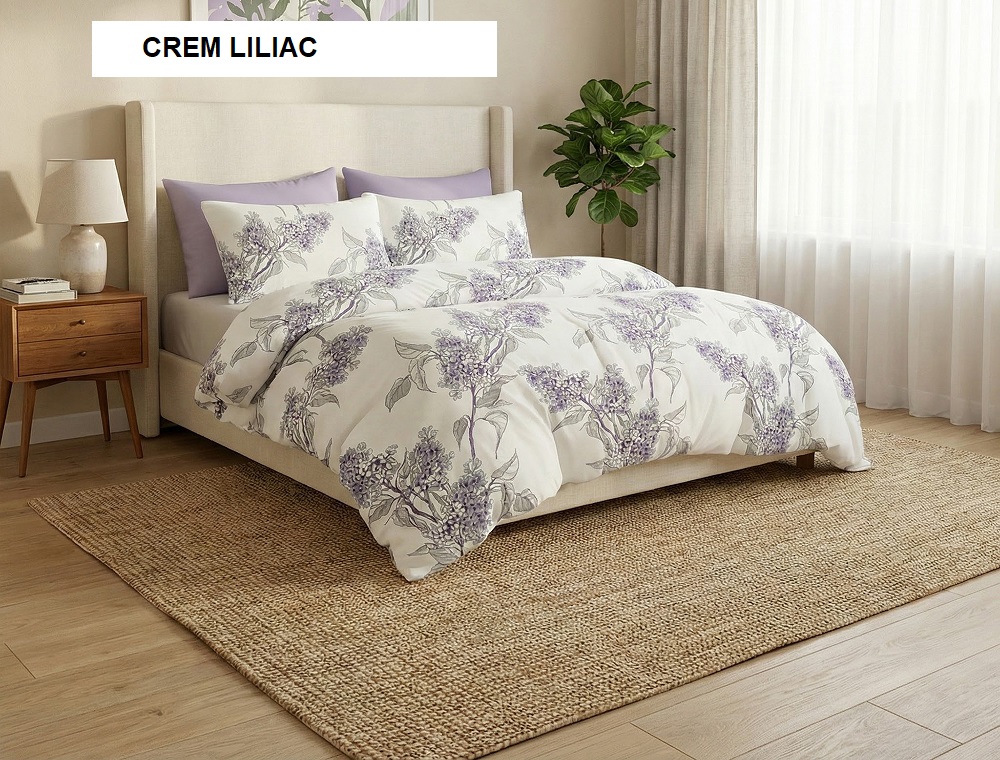 Lenjerie de pat policoton ELVO crem liliac 230x250 cm, Ralex | 1 buc