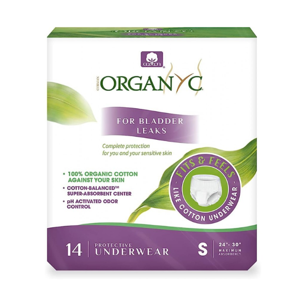 Lenjerie intima de protectie pentru incontinenta urinara, 14 bucati, marimea S, Organyc