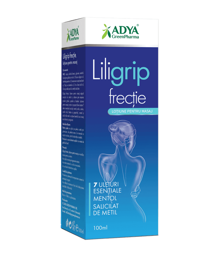 Liligrip frectie, lotiune pentru masa, Adya Green Pharma | 100 ml